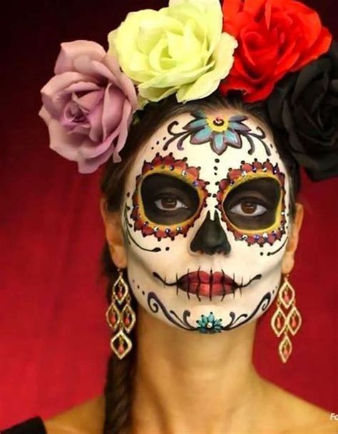 Tuto Maquillage Halloween Dia De Los Muertos Femme Épinglé sur Carnaval ideas